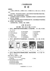 四川省成都市都江堰市2025-2026学年八年级上学期期末英语试卷（无答案）