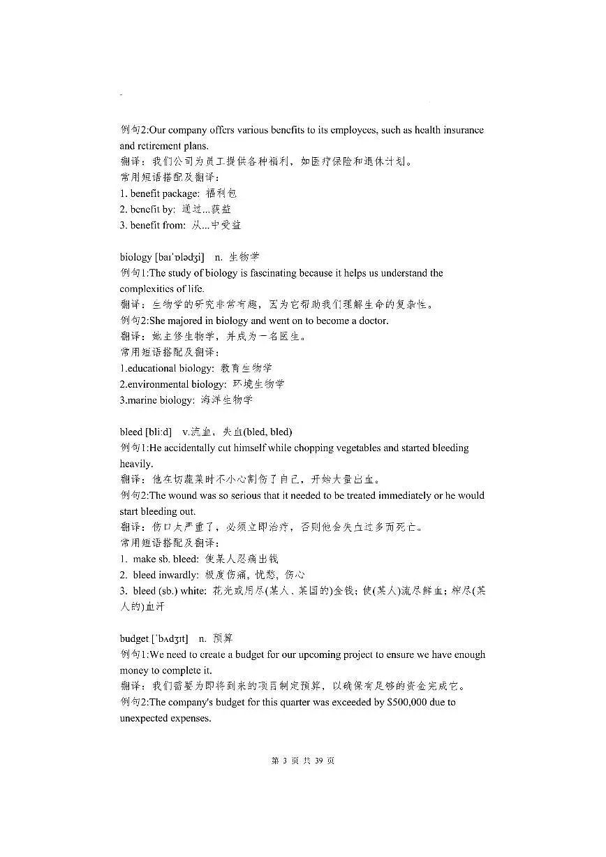 2025上海中考第一轮复习英语新增词汇知识点汇总第3页