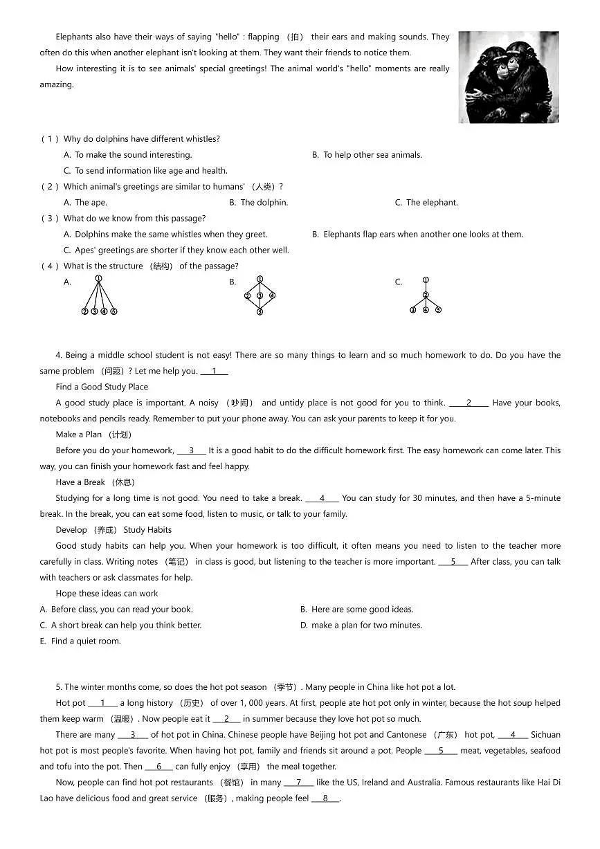 2025~2026学年湖南长沙初一上学期期中英语试卷(雅礼集团)(有答案解析)第2页