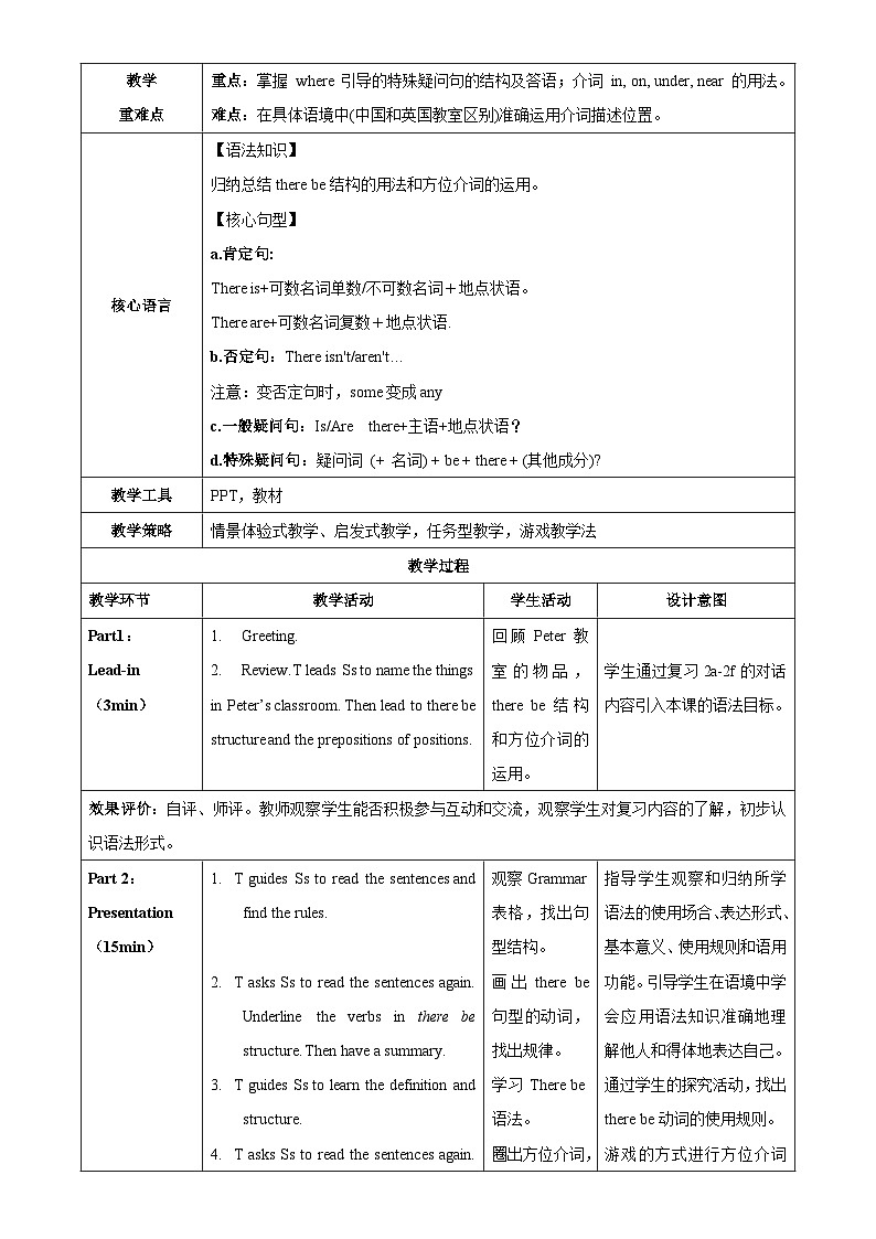 Unit 3 课时3 Section A(Grammar Focus)(教学设计)英语鲁教版五四学制2024六年级上册第2页