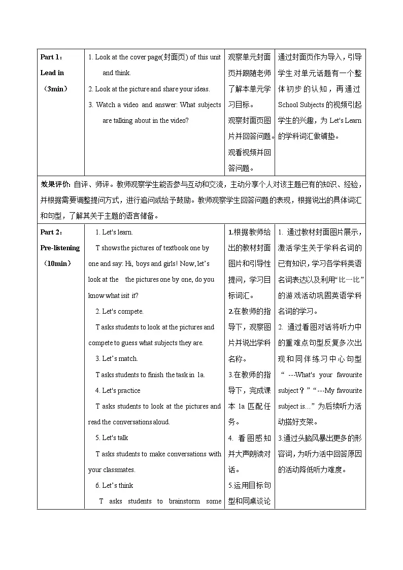 Unit 4 课时1 Section A(1a-1d)(教学设计)英语鲁教版五四学制2024六年级上册第3页