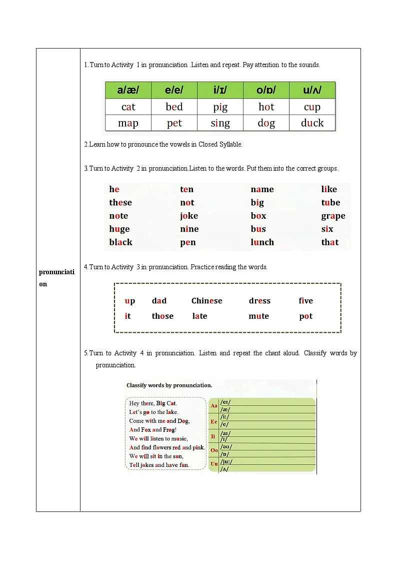 Bridging Unit 3 第4课时 Pronunciation & Project学案含答案英语鲁教版五四制六年级上册第2页