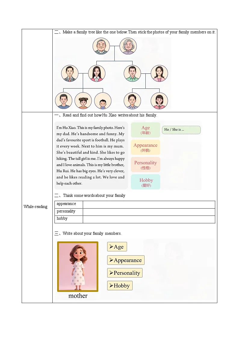 Unit 2 课时5 Project学案含答案英语鲁教版五四制六年级上册第2页