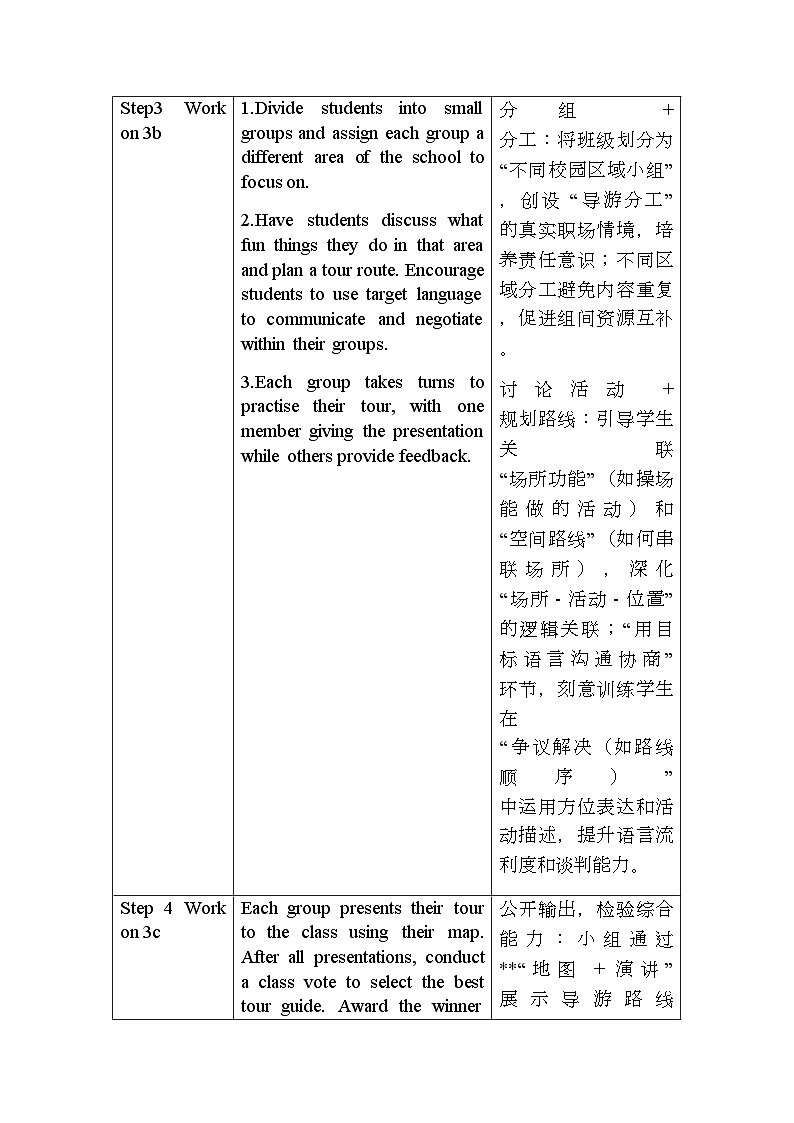 初中英语人教版(2024)七年级上册 Unit 3 My School Section B(3a-3c)教学设计第3页