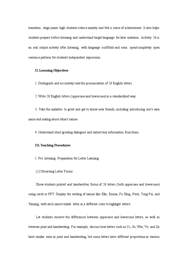 Unit 1 You and Me Section A (2a-2b) 教学设计 人教版(2024)英语七年级上册第2页