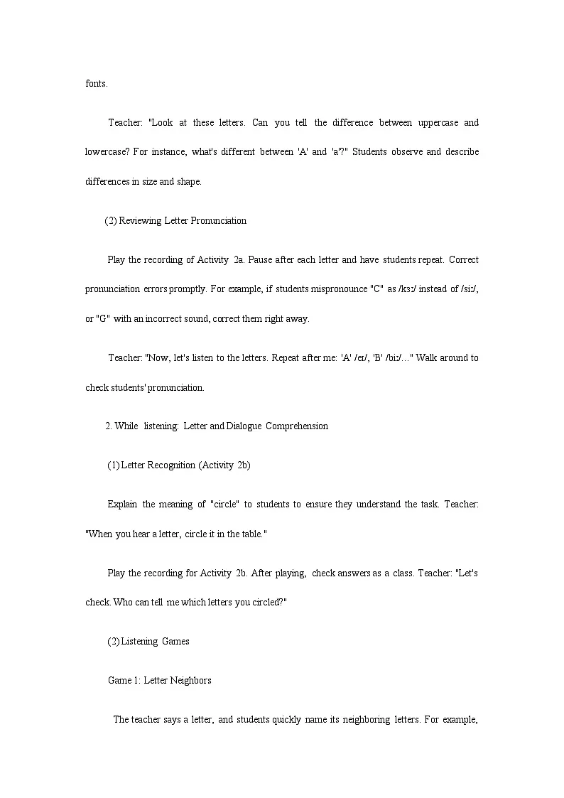 Unit 1 You and Me Section A (2a-2b) 教学设计 人教版(2024)英语七年级上册第3页