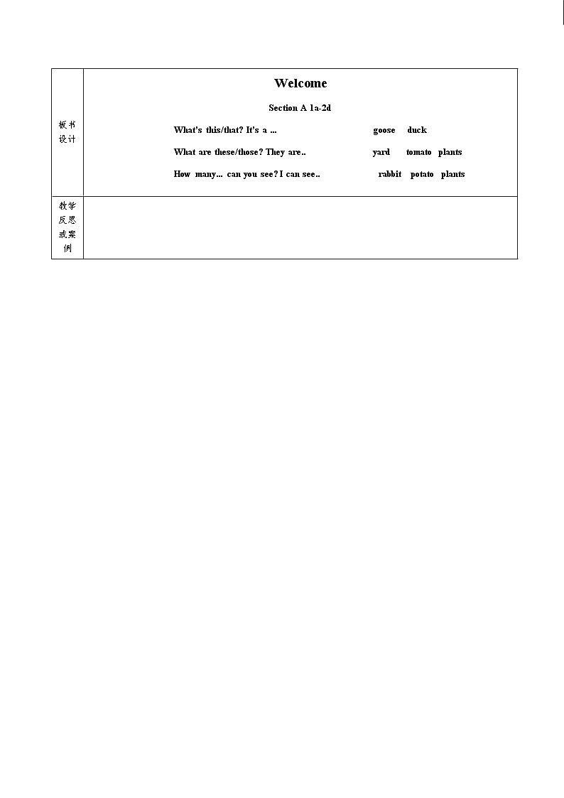 Starter Unit 3 Welcome! 教案(表格式) 人教版(2024)英语七年级上册第3页
