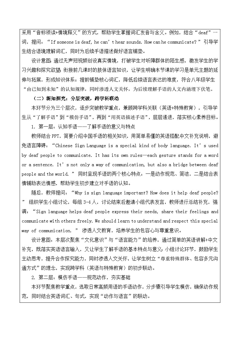 【新教材】沪教版(2024)八年级下册英语Unit 2 -Section 4 (Cross-curricular connection)教案【表格式】第2页