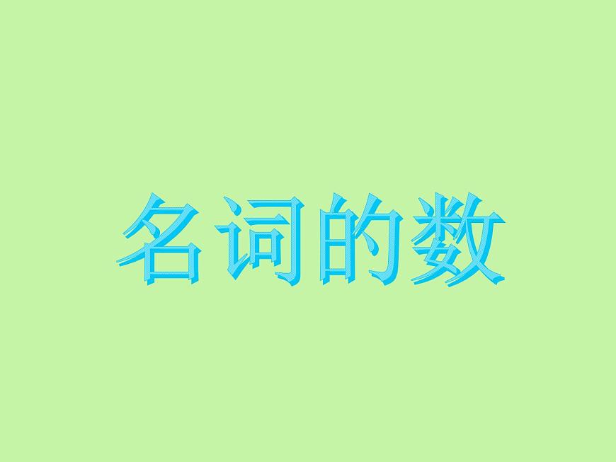 中考英語(yǔ)語(yǔ)法大全——名詞（共24張PPT）第4頁(yè)