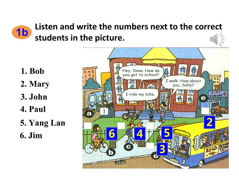 Unit 3 How do you get to school? 第一课时(section A 1a-2e)课件第4页