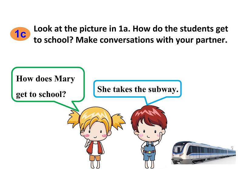 Unit 3 How do you get to school? 第一课时(section A 1a-2e)课件第5页
