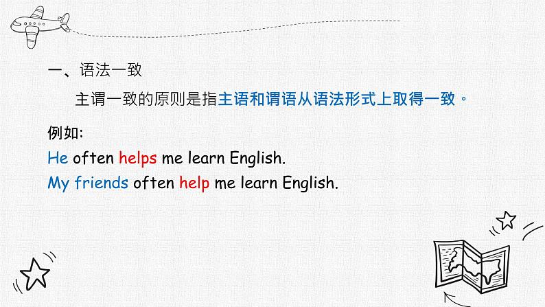 初中英语语法课件——主谓一致和倒装句04