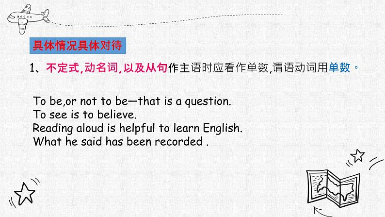 初中英语语法课件——主谓一致和倒装句05