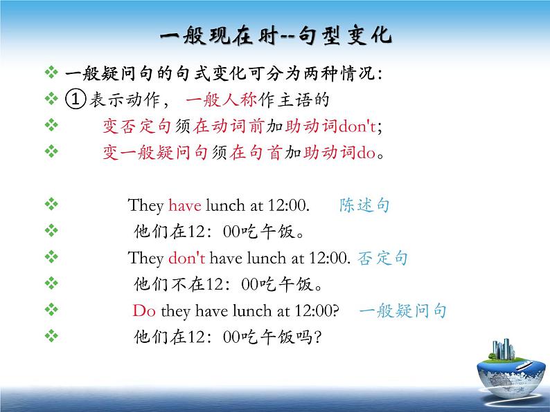 初中英语语法——四大基本时态 课件06