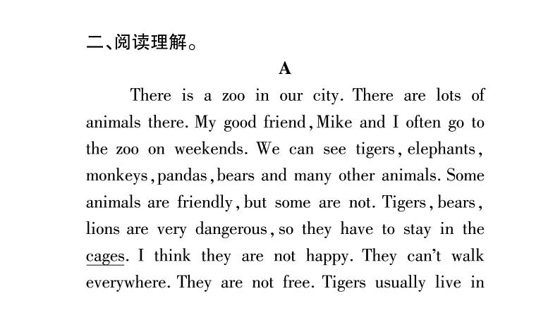 2020春人教新目标英语七年级下册图片版作业课件:Unit 5 Why do you like pandas?05