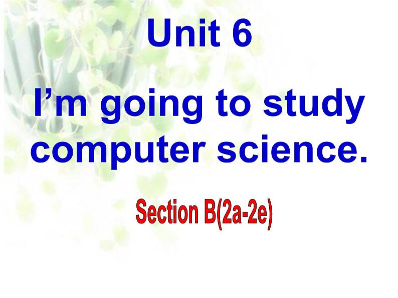 人教版新目标英语八年级上Unit6SectionB-2a-2e共16张ppt第1页