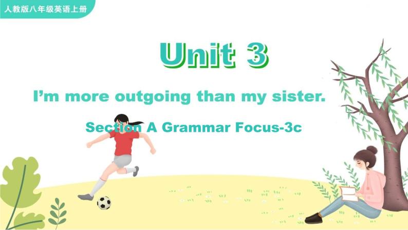 Unit 3 I‘m more outgoing than my sister Section A Grammar Focus-3c课件01