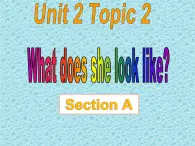 仁爱版七年级英语上Unit 2 Topic 2 What does she look like？ Section A   课件