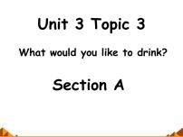 初中英语仁爱科普版七年级上册Unit 3 Getting togetherTopic 3 What would you like to drink?说课课件ppt