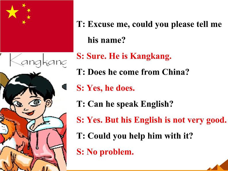 仁爱版七年级英语上Unit 3 Topic 1 Does he speak Chinese? Section A 课件第3页