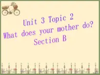 仁爱版七年级英语上Unit 3 Topic 2 What  does your mother do？ Section B  课件.