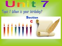 初中仁爱科普版Topic 1 When is your birthday?课堂教学ppt课件