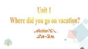 初中Unit 1 Where did you go on vacation?Section B教课内容ppt课件