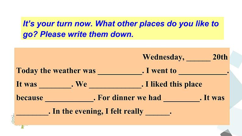 Unit 1 Where did you go on vacation Section B (3a-self check) 课件06