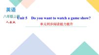 初中人教新目标 (Go for it) 版Unit 5 Do you want to watch a game show?综合与测试综合训练题