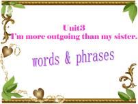 初中英语人教新目标 (Go for it) 版八年级上册Unit 3 I’m more outgoing than my sister.综合与测试多媒体教学ppt课件