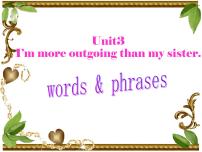 初中英语人教新目标 (Go for it) 版八年级上册Unit 3 I’m more outgoing than my sister.综合与测试多媒体教学ppt课件