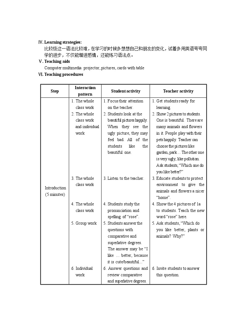 Unit 4 Topic 1 What’s the strongest animal on the farm? Section B 教案02