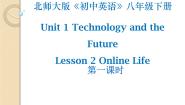 初中英语北师大版八年级下册Lesson 2 Online Life图文ppt课件