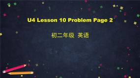 初中英语北师大版八年级下册Lesson 10 Problem Page教案配套课件ppt