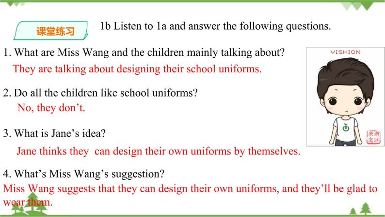 Unit 8 Our Clothes Topic 2  We can design our own uniforms Section A 课件+教案+练习+音频06