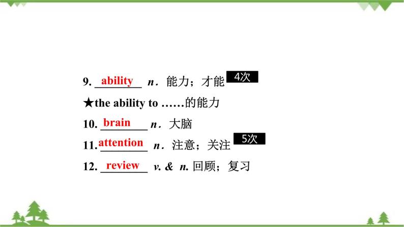 人教版2021年英语中考一轮复习  九年级 Units 1～2教材梳理 课件试卷练习04