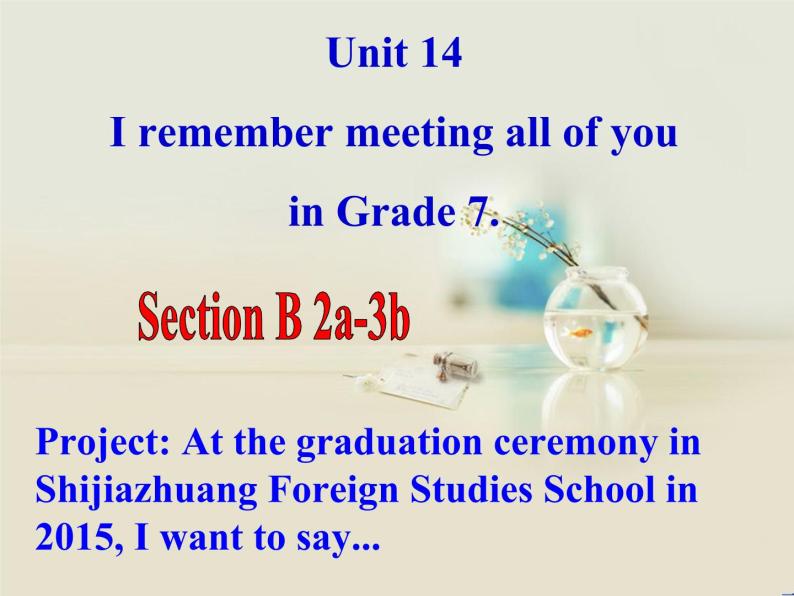 Unit14 I remember meeting all of you in Grade 7.  Section B 2a-3b 课件02