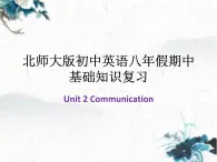 北师大版英语八年级假期中基础Unit 2 Communication (19PPT)