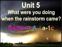 人教新目标 (Go for it) 版八年级下册Unit 5 What were you doing when the rainstorm came?Section A教课ppt课件