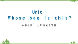 外研版2021学年七下英语 Module 1  Unit 1 Whose bag is this？ 同步教学课件