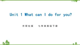 外研版七2021学年下英语 Module 5  Unit 1 What can I do for you？ 同步教学课件