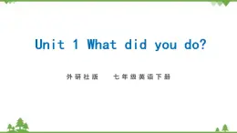 2021学年外研版七下英语 Module 10  Unit 1 What did you do？PPT课件