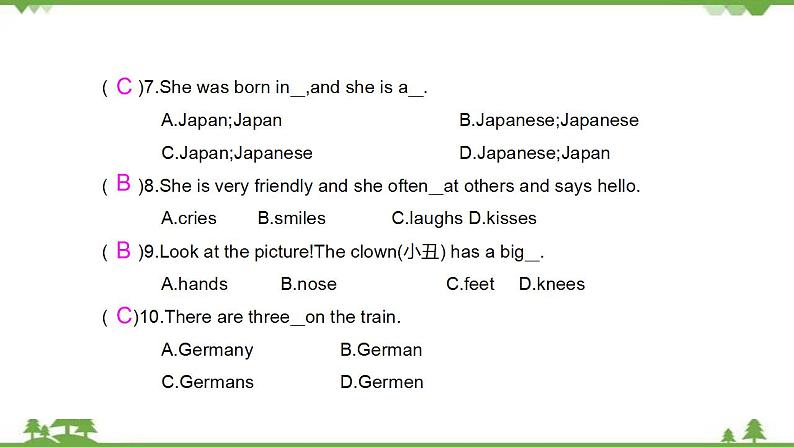 外研版2021学年七下英语 Module 11 Unit 1 They touch noses! 同步教学课件06
