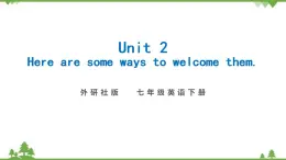 外研版2021学年七下英语 Module 11  Unit 2 Here are some ways to welcome them. 同步教学课件