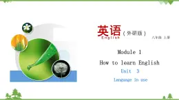 （外研版）2021学年八年级英语上册Module 1 Unit 3 Language in use . 同步课件