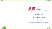 外研版 (新标准)八年级上册Unit 2 She was thinking about her cat.背景图ppt课件