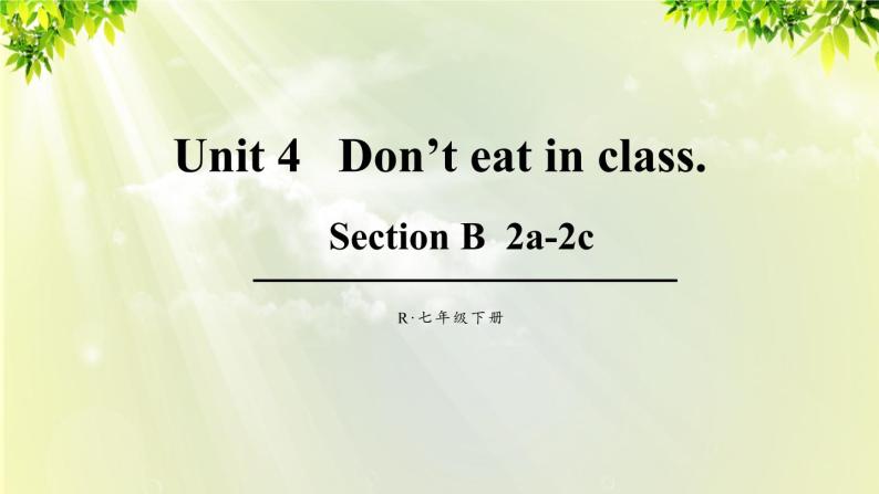 人教版七年级英语下册 unit4 section B 2a-2c 课件01