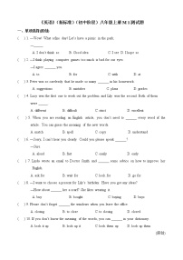 初中英语外研版 (新标准)八年级上册Module 1 How to learn English综合与测试精品习题