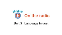 Module 10 Unit 3 Language in use 优质教学课件PPT