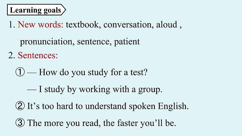 人教新目标(Go For It)九年级上册 Unit1 How can we become good learners SectionA 1a-2d(PPT课件)02
